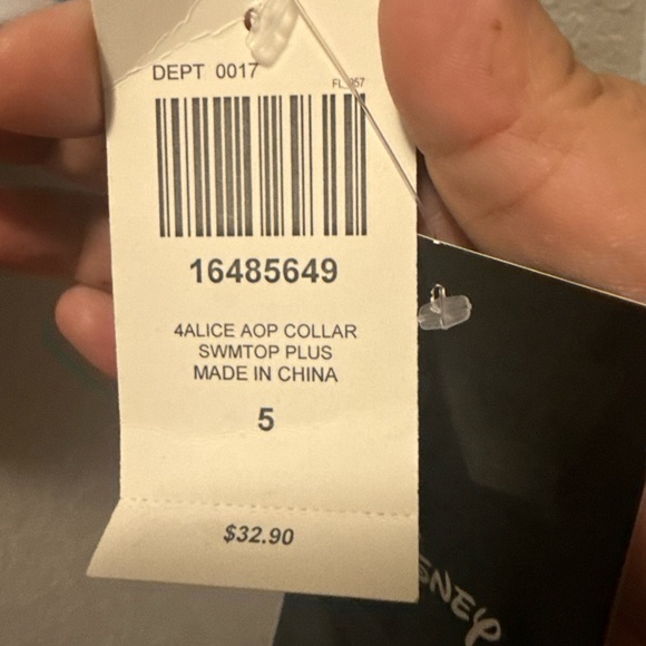 Hot Topic Disney Alice In Wonderland Swimsuit Swim Crop Top Collar Blue Plus 5 - Picture 2 of 7